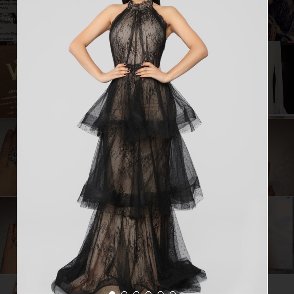 Black Lace Prom Dress